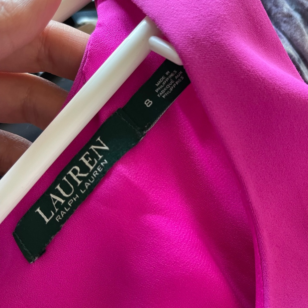 Hot pink Lauren Ralph Lauren midi dress size 8